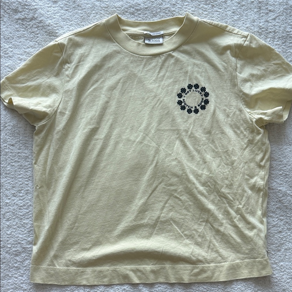 Scotch & Soda Cream Short Sleeve Tee